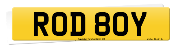 Registration number ROD 80Y
